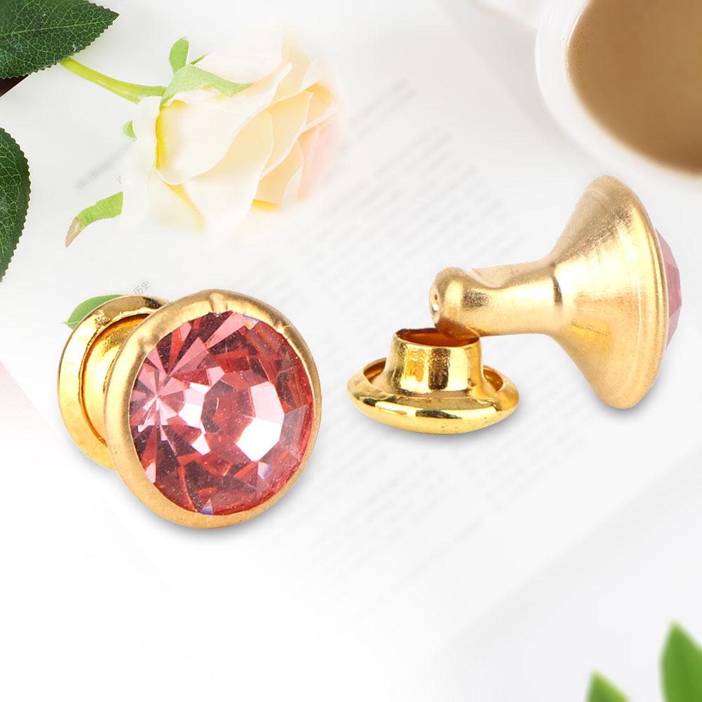 10PCS Colorful Rhinestone Rivets Cap Stud For Diy Craft Decoration(pink Crystal)