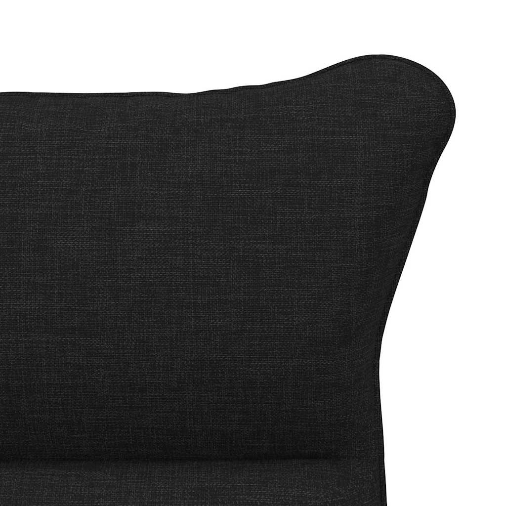 Armchair Black 69 X 74 X 93 Cm Fabric and Plywood
