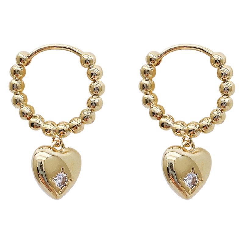 Female Star Niche Design High-end Trendy Temperament Heart Earrings