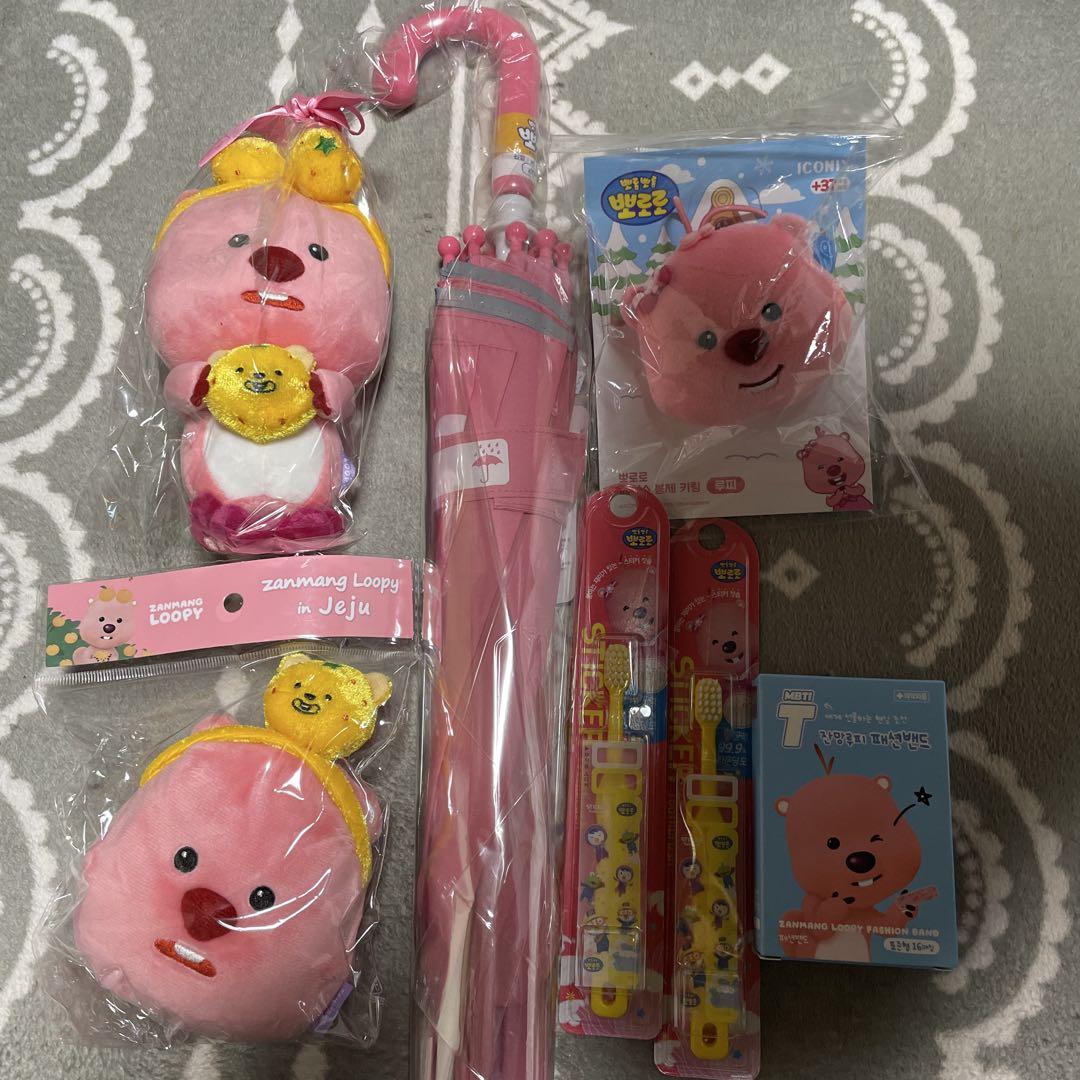 

[USED] LOOPY ZANMANG LOOPY Jeju exclusive Korea exclusive stuffed toy umbrella Pororo