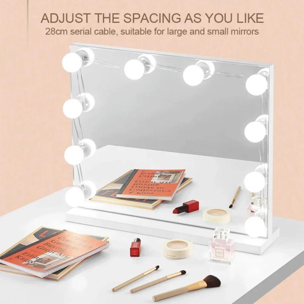 High Quality Hollywood Mirror with Lights Dressing Table Full 4/8/14 Dimmable Bulbs Led Lighted Table Vanity