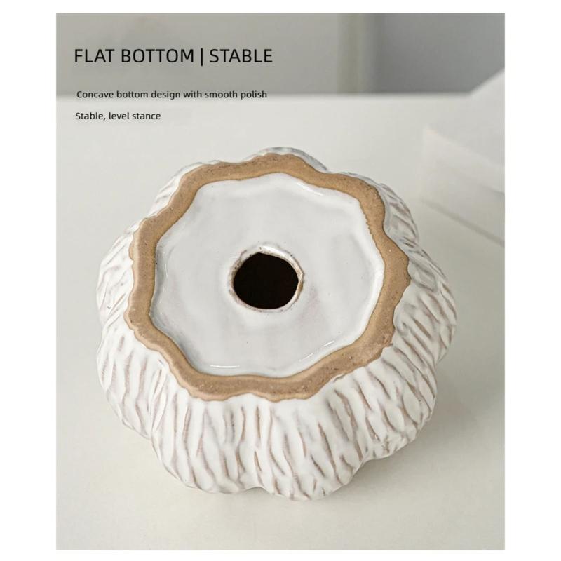 Forma di Zucca Piccolo Modello Adorabili Statuette Decorative da Tavolo Texture Ceramica Adatto per Ufficio Soggiorno Camera da Letto