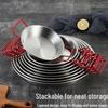 Stainless Steel Seafood Serving Plate with Dual Handles
