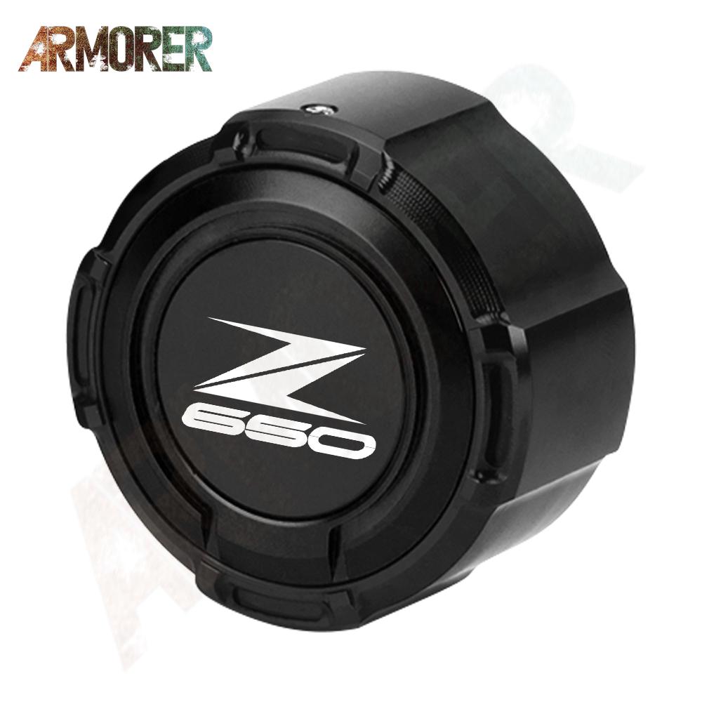 For KAWASAKI Z 650 750 900 1000 Z650 Z750 Z900 Z1000 Motorcycle CNC Aluminum Rear Brake Clutch Fluid Reservoir Cover
