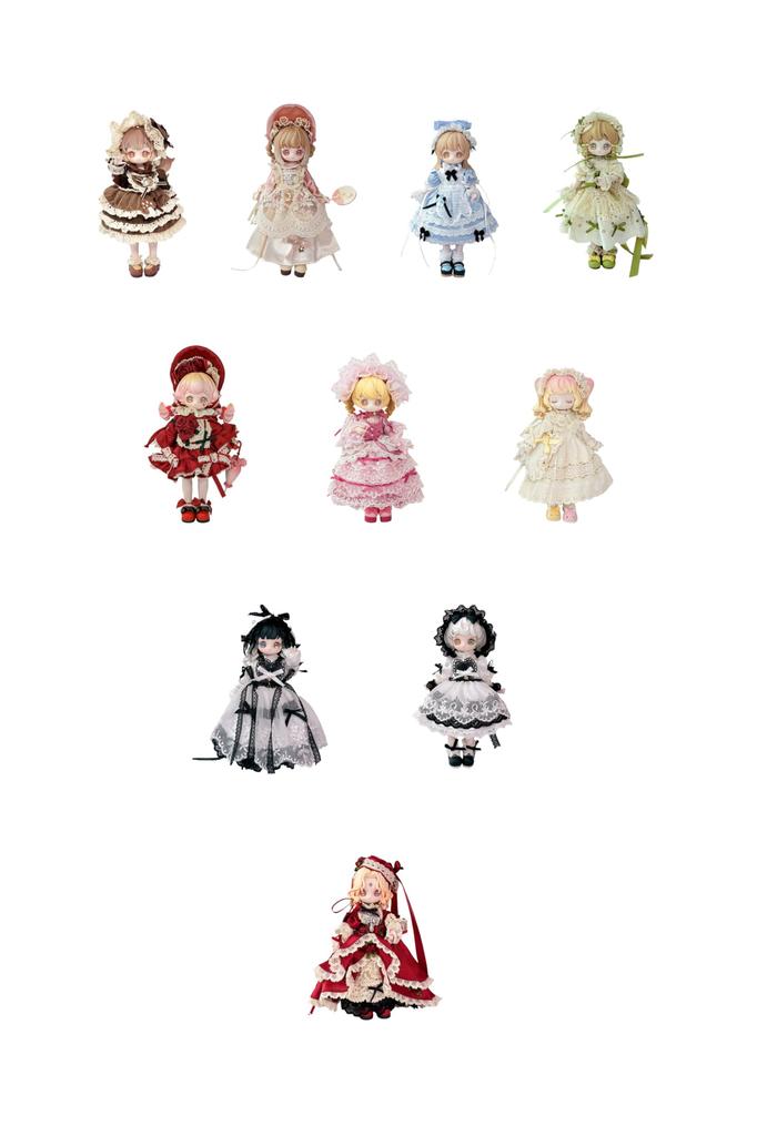 sweet Emilya Trails Vintage PVC Trading Box of 8 "Shattered Stars Treasure" Dolls,