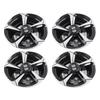 4PCS 8in Golf Cart Wheel Hub Cap Impact Resistance Universal Fit Silver Black Lightweight Replacement for E‑Z‑GO