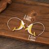 A Pair of Stylish Dolphin Print Retro, Stylish and Creative Women's Earrings