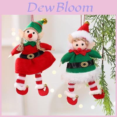 Christmas Elf Doll Ornament With Fabric Material For Holiday Tree Decorations