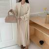Elegant knitted dress two-piece set autumn and winter new small long cardigan sweater skirt set