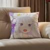 ReLife Different World Zero Rem Pillow Case Anti-dustmite Pillowcase Invisible Zipper Silky Short Plush Sofa Cushion Cover