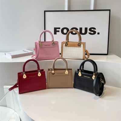 Fashionable Stone Pattern Contrasting Color Fashion Handbag for Women In Spring and Summer New Korean Style Fashionable One-shoulder Crossbody Bag