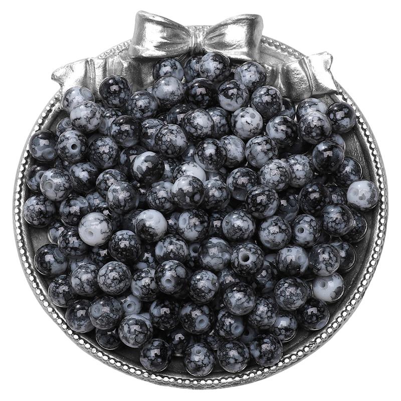 

30 шт. хрустальные стеклянные бусины для окрашивания фарфора свободные разделительные бусины для изготовления ювелирных изделий своими руками браслет ожерелье чёрный