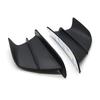 2pcs Motorcycle Side Winglet Wind Fin Spoiler Trim Cover Air Deflector ABS Black