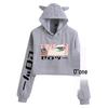 Zero Two Darling in the Franxx Anime Cat Ear Cropped Hoodie