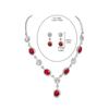 Luxury Dinner Sparkling Rhinestone Necklace Earrings Set, High-end Necklace Earrings, Bridal Jewelry