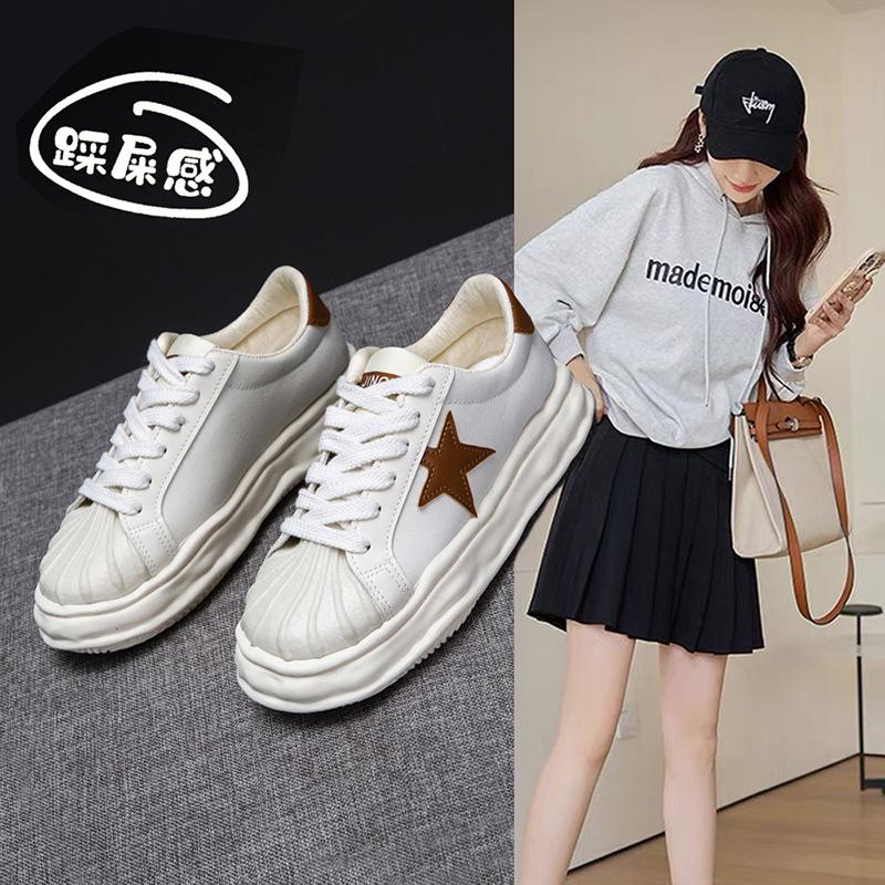 Sneakers XINGX Thick-Soled Casual Sneaker Women's Spring and Autumn Ins Trendy New Dissolved Shell Toe Canvas Shoes for Women