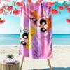 The Powerpuff Girls Print Beach Towel, Large Soft Quick Dry Towel for Beach Camping Swimming