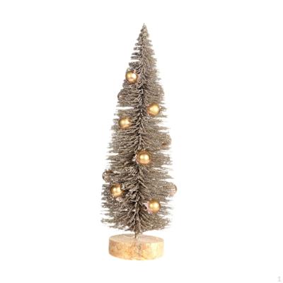 Compact Christmas Tree for Holiday Decoration Miniature Ornament Mantel Display