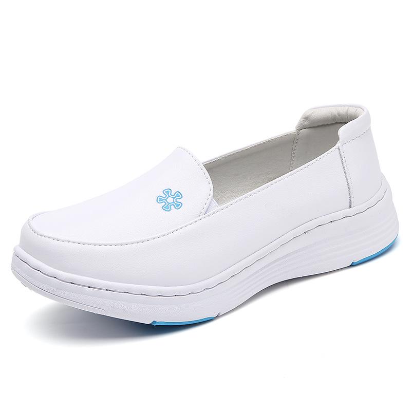 

Women s Soft Leather Non-Slip Nurse Shoes - Breathable, Thick & Flat Sole, Versatile, Comfortable Size 35