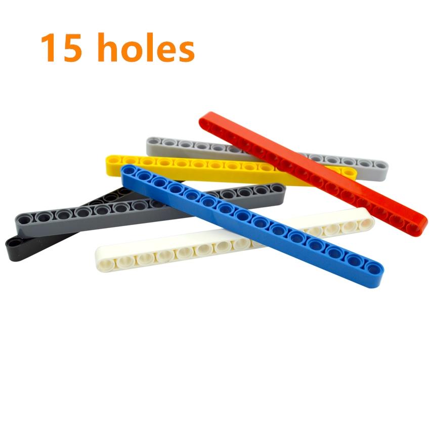 Construction 64871 1x15 Thick Hole 32278 Assembles Particles Car Robot Arm Liftarm Building Blocks DIY Technical Toys