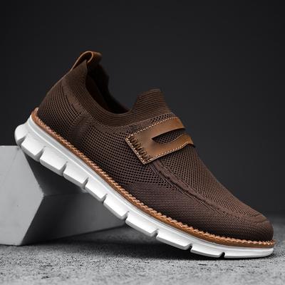 2025 neue Herren-Freizeitschuhe Fliegenstrick-Mesh Außenhandel Herrenschuhe leicht und atmungsaktiv Sportschuhe