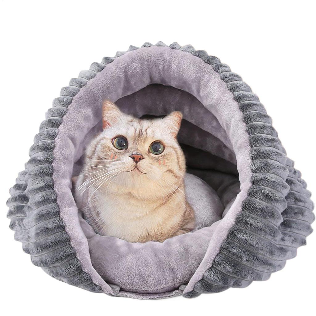 Cat Bed Cave Cozy Cat Nest For Indoor Cozy Warming House Non-Slip Tunnel For Outdoor Outside Winter Travel Home Christmas Indoor
