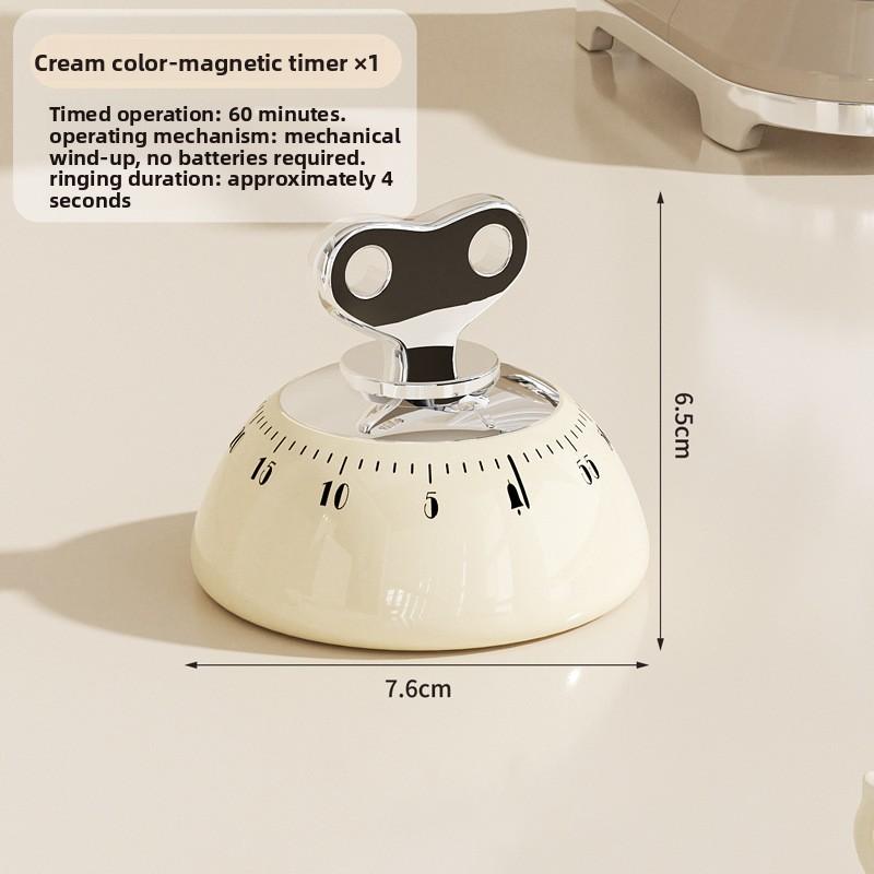 

Магнітний таймер для холодильника для домашнього кухонного використання 1PC вершковий