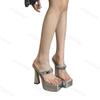 Fashion 2025 Spring New Fashion Elegant Transparent Toed Square Head French Style High Heels Cool Slippers for Women's Outerdoor Sandals