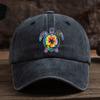 Lebendiger Blumen-Schildkröten-Baseballkappe Gewaschene Baumwolle Verstellbar Vintage Sonnenschutz für Unisex