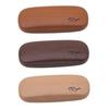 High Quality Wood Grain Hard Hard Shell Glasses Case,Eye Glass Carry Case for Men Women PU Leather Eyeglass Box Holder