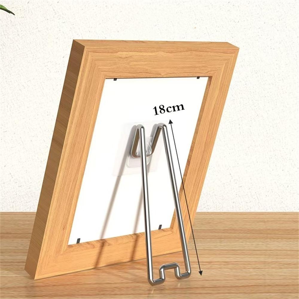 No Drill No Nail Photo Frame Stand Desktop Display Holder For Pictures Albums And Artwork Easy Setup Sturdy Support Only Bracket