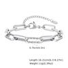 Stainless Steel Paperclip Chain Bracelet Metal Simple Bracelet For Women Men Silver Plated Punk Jewelry Gifts