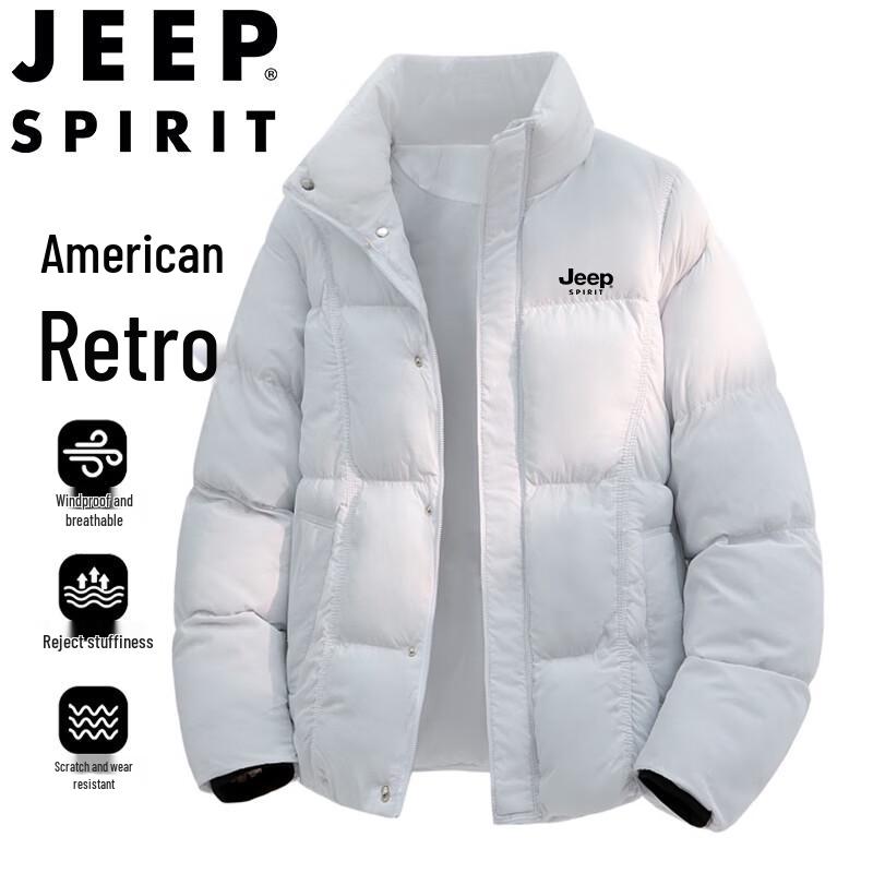 JEEP SPIRIT Men's Winter Stand-Collar Padded Jacket