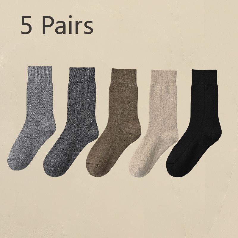 

5 пар мужских зимних толстых и флисовых теплых носков Snow Loop длиной до середины голени 5 Pairs