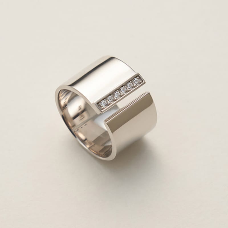 Liersi Nebu Stone Bold Open Ring