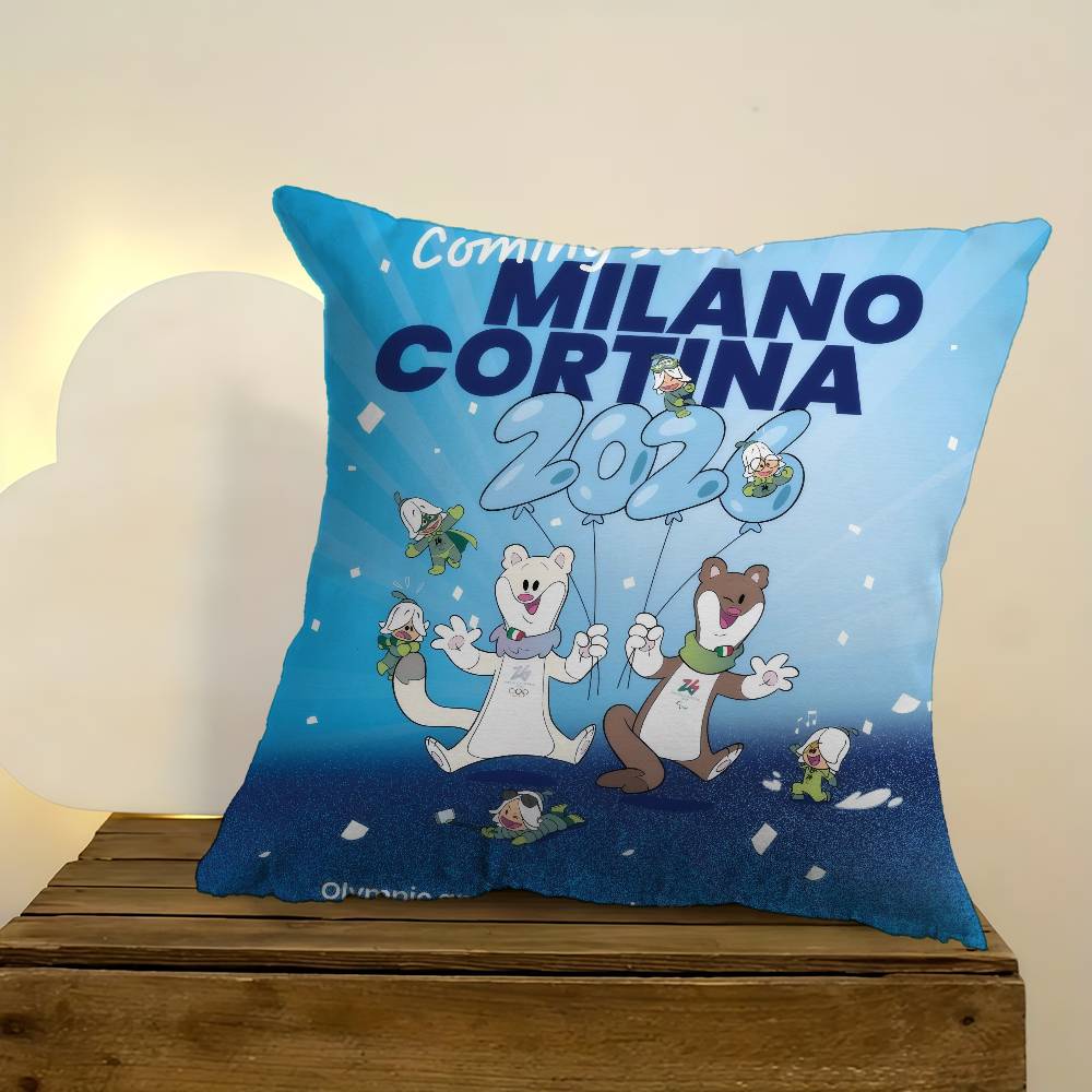 Office Cushion Pillowcase Car Cushion Cover45X45Cm Lumbar Pillowcase Sofa Pillowcover Mascot T-Tina Cute And M-Milo
