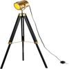 Tripod Metal Floor Lamp Swivel Head Ebony Tall Standing Spotlights for Bedroom