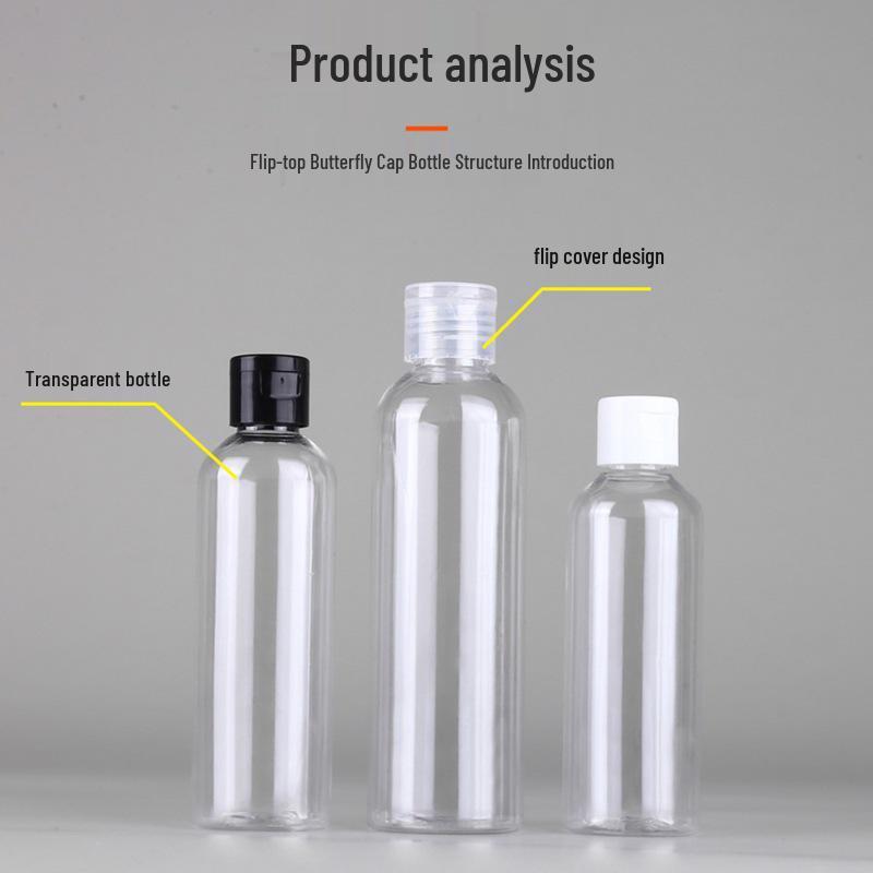 Transparent Flip-top Plastic Dispensing Bottles - 20ml to 200ml Capacity