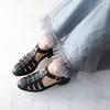 Bridget Birkin Gurkha Sandals, Strap Gurkha Sandals, Women's, Black, Size 24.0 Cm, 542013