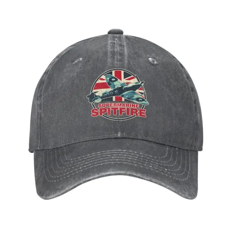 Unisex Cotton Spitfire RAF Supermarine Fighter Aircraft Plane Baseball Cap Adult Airplane British Ww2 Dad Hat Men Women Outdoor