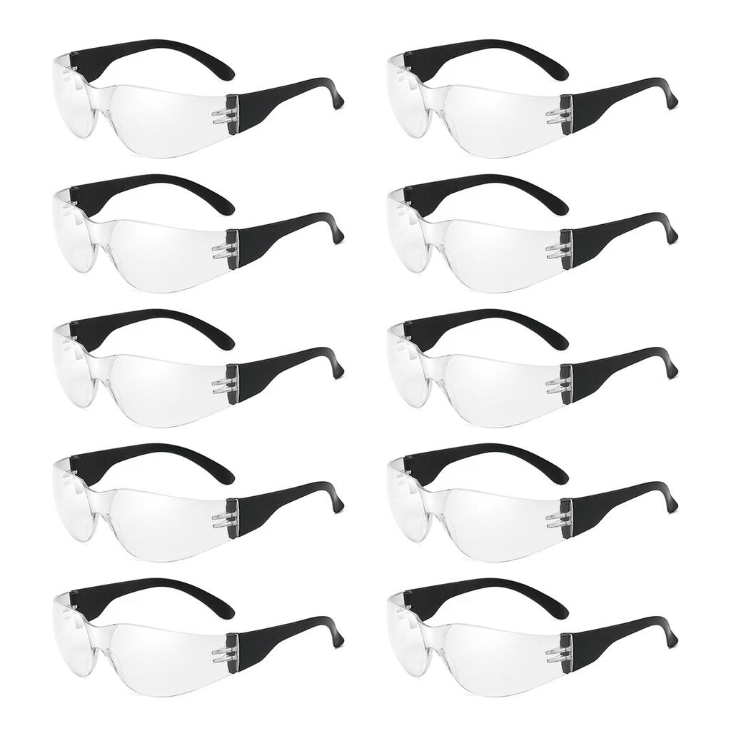 10pcs Childrens Protective Glasses Light Weight Scratch Resistant Eyewear Kids Windproof Safety Glasses Goggles