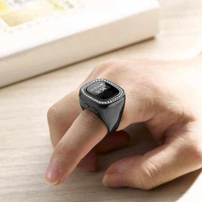 Diamond Finger Digital Counter Rings with Azan Alarm Vibration Reminder Unisex Intelligent Tasbih Tracks for Islamic Prayer Ring 1