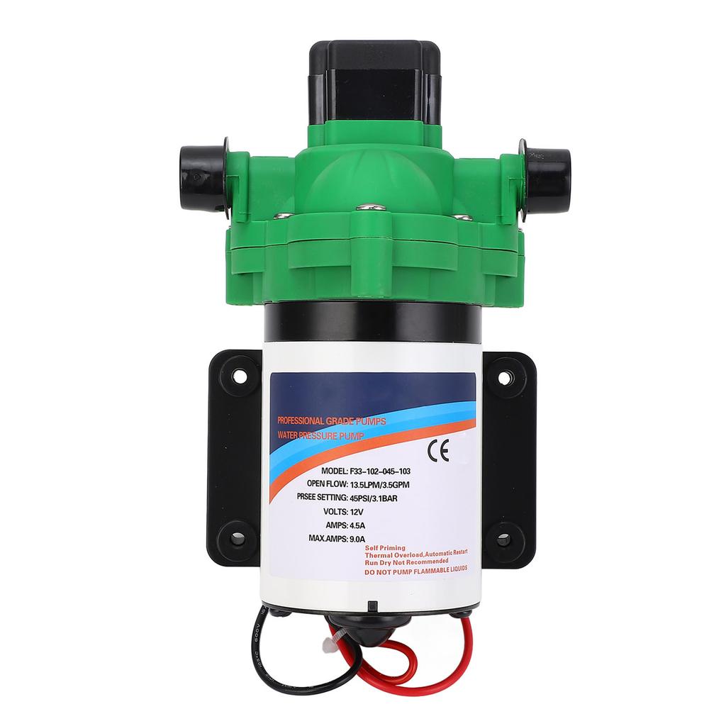 RV Fresh Water Pump 12V DC 3.5 GPM 45 PSI Self Priming Diaphragm Water Pump for RV Marine Yacht Caravan
