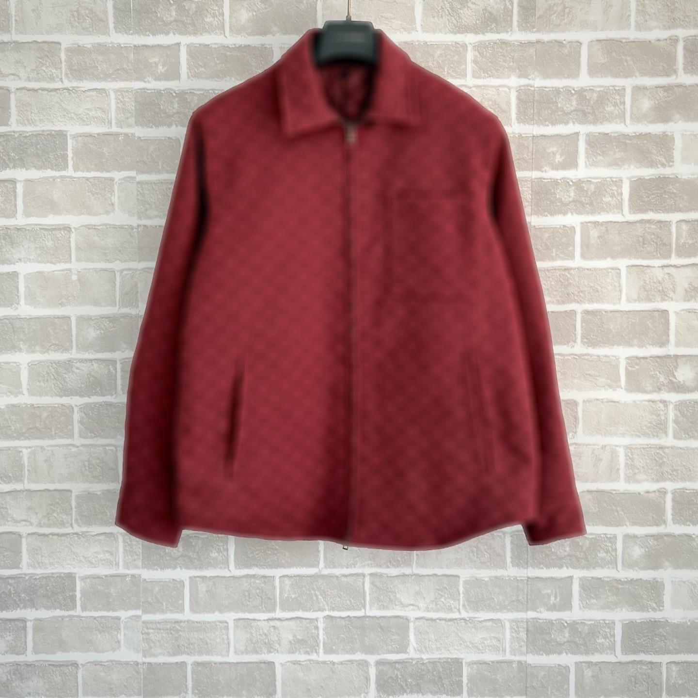 

G-Brand Autumn/Winter Full Print Letter Lapel Cotton Jacket - Versatile & Warm Fashion Coat Extra Large червоний