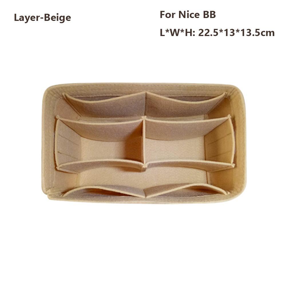 Felt Handbag Insert Bag Storage Organization Purse Liner Bag Support Portable Internal Bag for LV Nice Nano/Mini/BB/Vanity
