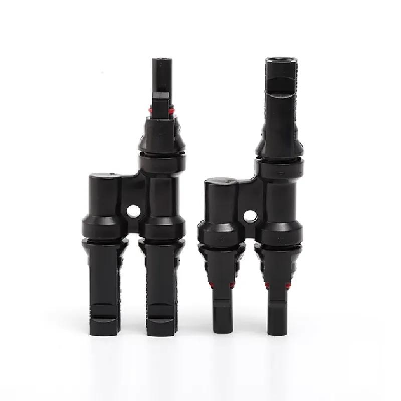 PV Connector T Type Parallel Connection Solar Panel System Waterproof Connector Branch Two Pieces Solar Cell Connect Plug