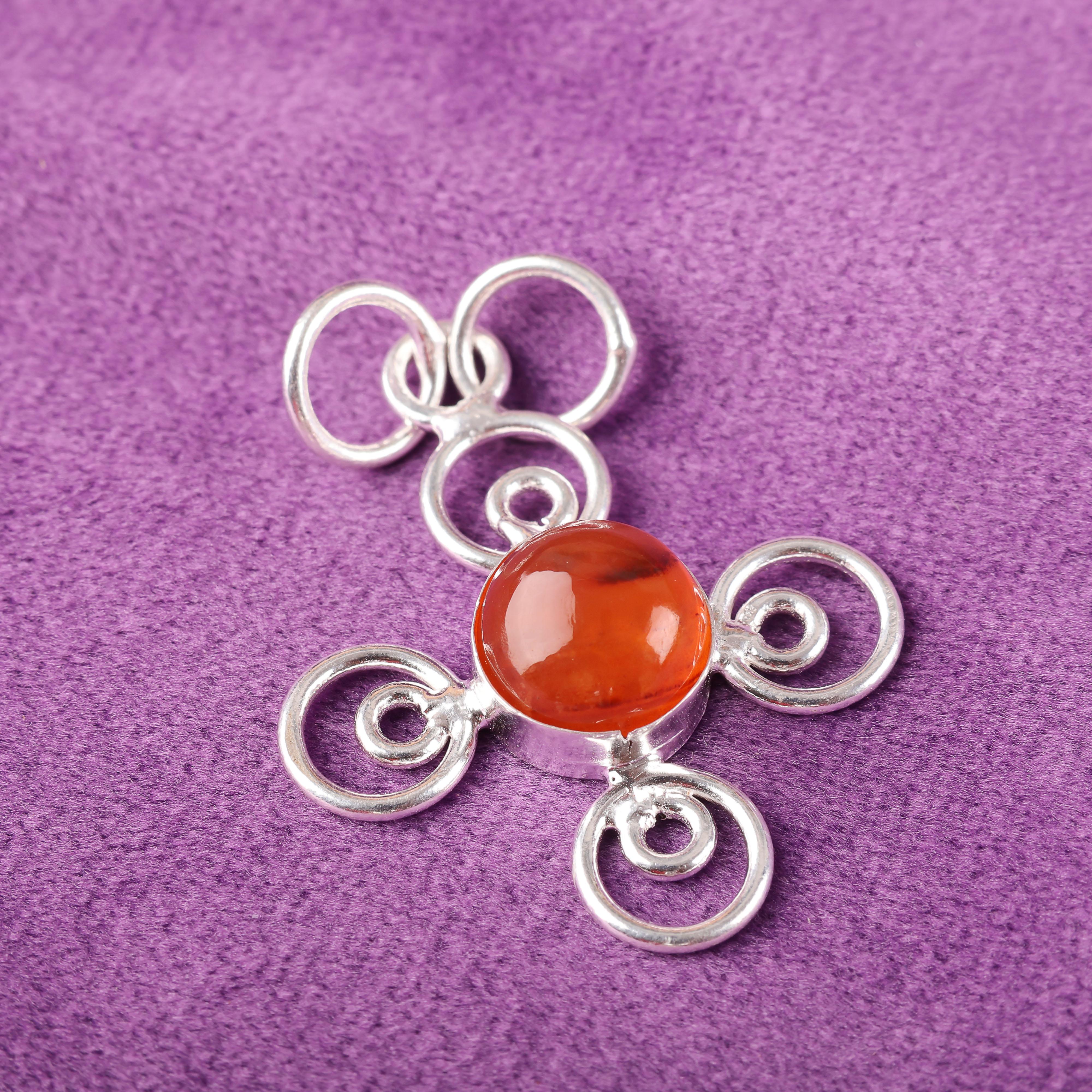 

Ожерелье из сердолика, Подвеска из натурального драгоценного камня из стерлингового серебра 925 пробы, Подвеска ручной работы, Подарок на день рождения и годовщину для нее 1.57 inches оранжевый