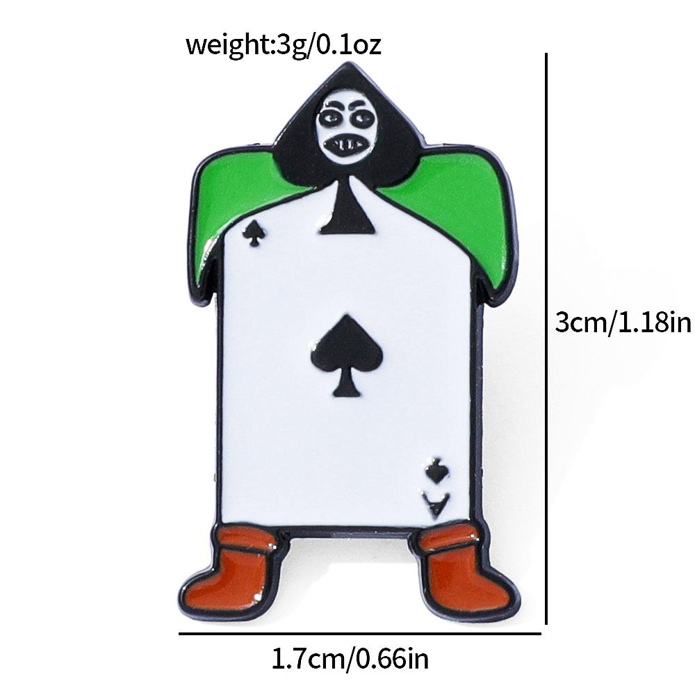 Европейский и американский киноперсонаж металлическая значок Алис в Стране Чудес игральная карта солдат сплав брошь