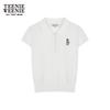Teenie Weenie Women's Short Sleeve Polo Knit Top
