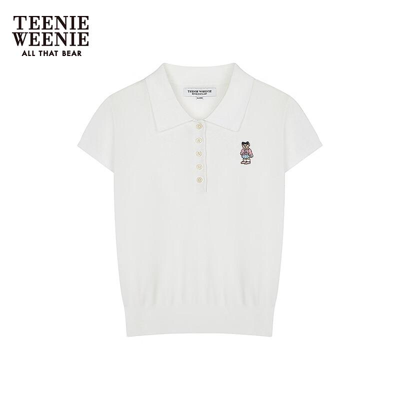 Teenie Weenie Women's Short Sleeve Polo Knit Top